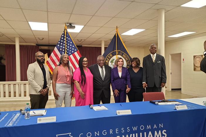Congresswoman Nikema Williams and Speaker Nancy Pelosi held a roundtable conversation with leaders from Atlanta’s Sweet Auburn neighborhood September 1, 2022. 