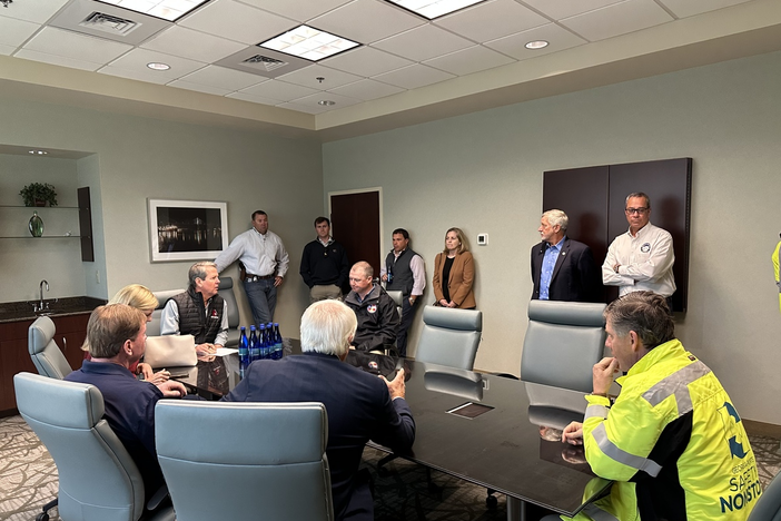Governor Brian P. Kemp joined state and local emergency management officials, local leaders, and others in Savannah to provide an update on Tropical Storm Ian preparations and the state's planned response.