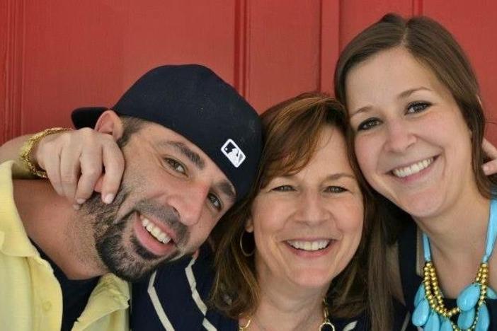 This undated photo shows Nick Carusillo, left, with his mother, Tina Carusillo, center, and his sister, Jessica Long. Nick Carusillo died in September 2017 when he was hit by multiple vehicles on a Georgia interstate, just days after he was abruptly discharged from an addiction treatment center. Now his parents hope a substantial jury verdict in their favor will prompt change that helps others suffering from mental illness and substance abuse.