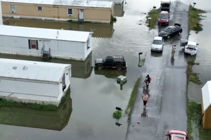 This is a screenshot of drone video captured in Summerville, Georgia that shows some of the damage to the community. Gov. Brian Kemp declared a State of Emergency in Chattooga and Floyd Counties over the Labor Day weekend.