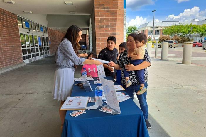 Greater Georgia, a organization founded in 2021 by former U.S. Sen. Kelly Loeffler to promote conservive candidates, has targeted Hispanic voters with roundtable discussions and events like a July 28 voter registration drive at a Supermercado in DeKalb County.