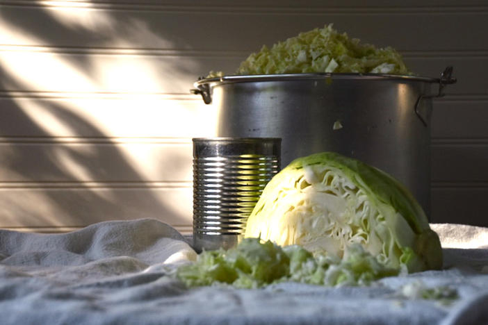 Cabbage on a table