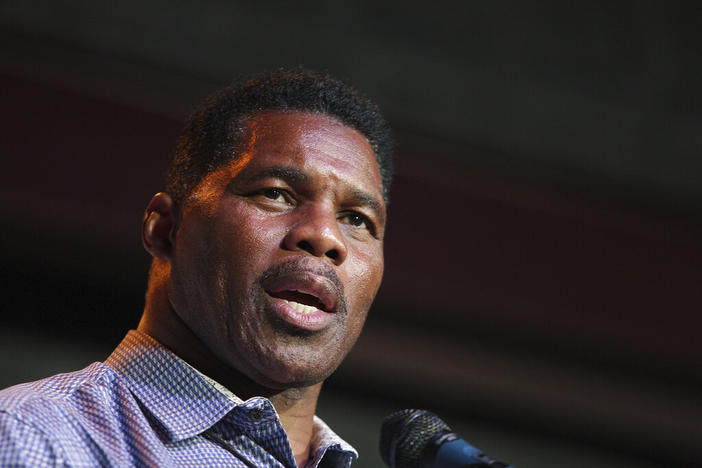 Herschel Walker, GOP candidate for the US Senate for Georgia, speaks at a primary watch party on May 23, 2022, at the Foundry restaurant in Athens, Ga. According to a new report published late Monday, Oct. 3 Walker, who has vehemently opposed abortion rights as the Republican nominee for U.S. Senate in Georgia, paid for an abortion for his girlfriend in 2009 The candidate called the accusation a “flat-out lie” and threatened to sue. 
