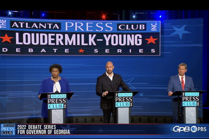 Stacey Abrams, Shane Hazel, Brian Kemp