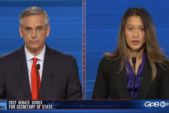 Raffensperger and Nguyen debate on Oct. 17, 2022