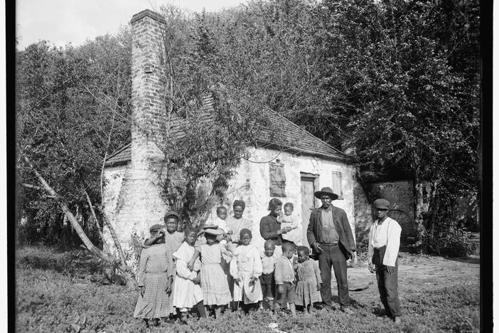 A black family at the Hermitage Plantation in Savannah.