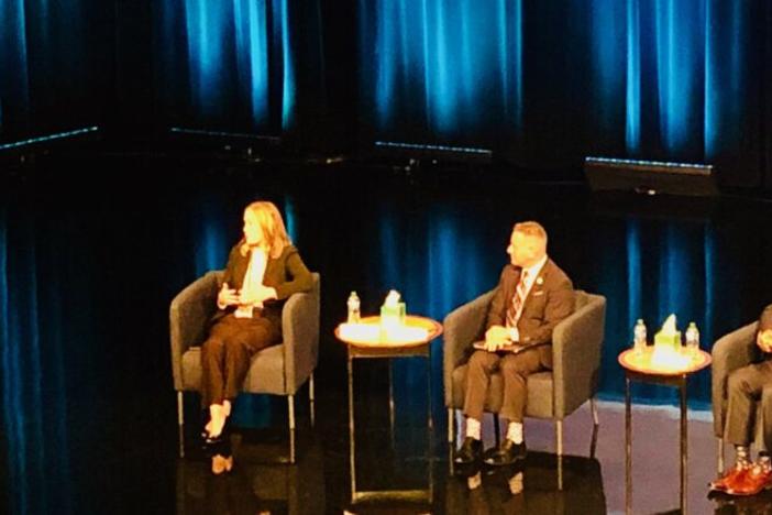 Georgia school superintendents Mary Elizabeth Davis (Henry County), Michael Duncan (Pike County) and Keith Simmons (Griffin-Spalding County Schools) discuss how their districts used federal COVID relief funds.