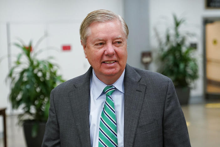 Sen. Lindsey Graham, R-S.C., walks on Capitol Hill in Washington, Tuesday, Nov. 15, 2022.