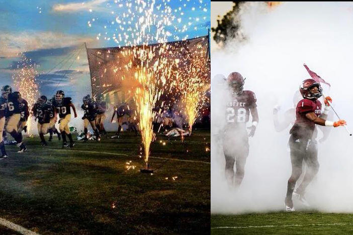 Ware County and Coffee Football Teams