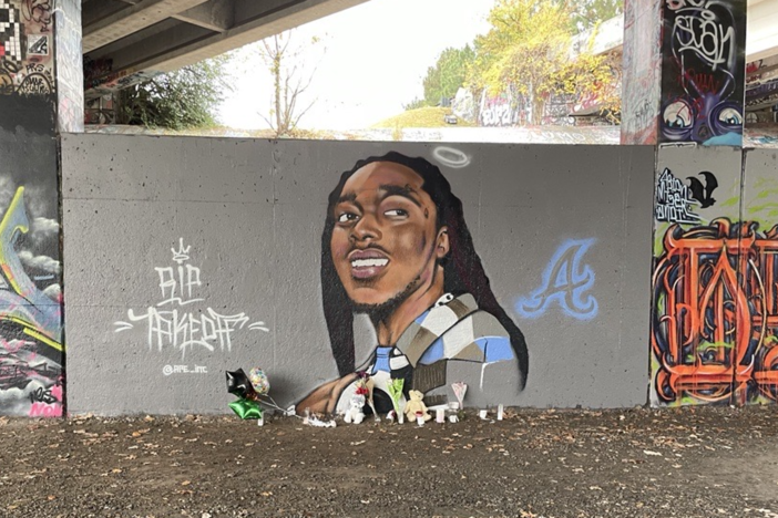 A mural of rapper Takeoff of Migos on Atlanta's BeltLine trail.