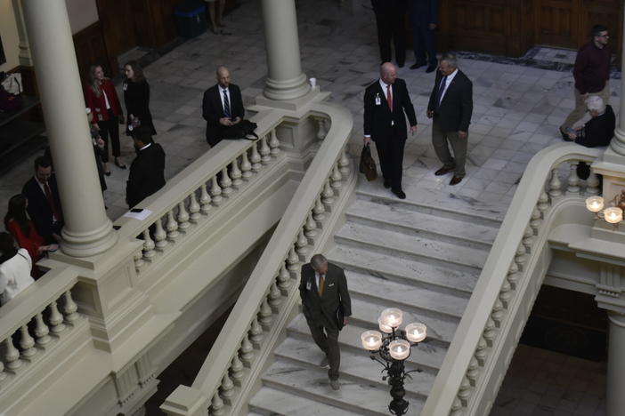  With the new session, the Georgia Capitol is bustling with lawmakers and lobbyists. Starting this year, lawmakers’ conversations with lobbyists and others could be exempt from court proceedings. Jan. 9, 2023. Ross Williams/Georgia Recorder