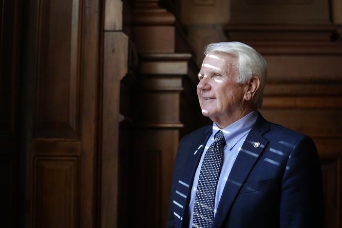 New Georgia House Speaker Jon Burns poses for a portrait at the Georgia State Capitol, Thursday, Jan. 5, 2023, in Atlanta.