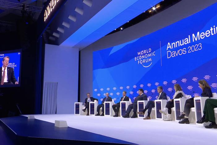 Gov. Kemp speaks at the World Economic Forum in Davos, Switzerland on Jan. 17, 2023