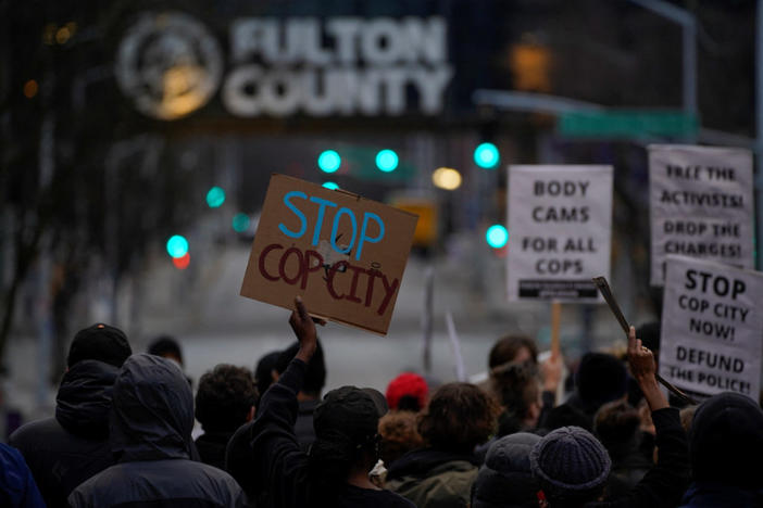 PBS NewsWeekend Protest in Atlanta over state police killing of environmental activist turns violent