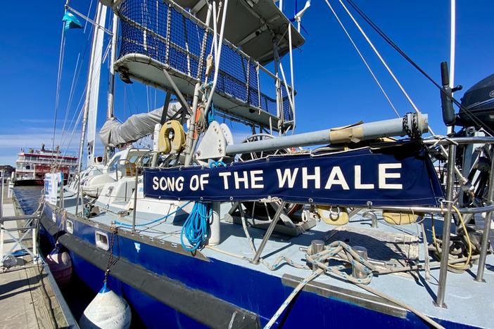 The research vessel “Song of the Whale” was docked along the Savannah River on Friday, Jan. 27, 2023.