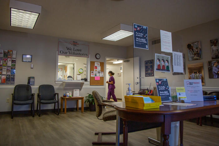 Volunteers work at the Macon Volunteer Clinic on Monday, Feb. 6, 2023. The clinic provides primary care for free to working, low-income people who don't qualify for insurance.