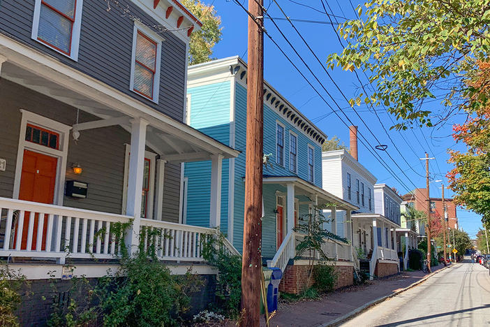 A row of houses in Atlanta