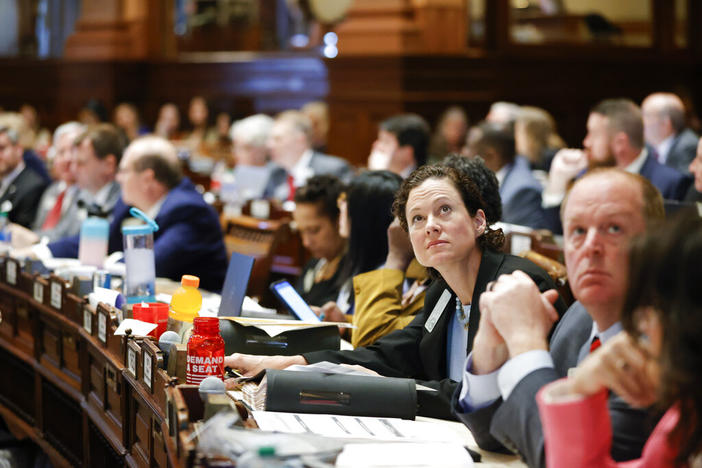 Lawmakers vote on HB 462 in the House chambers during crossover day at the Georgia State Capitol on Monday, March 6, 2023, in Atlanta.