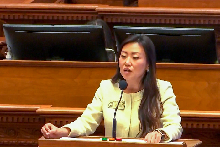 Rep.  Soo Hong (R - Lawrenceville) presents SB 44 on the House Floor.