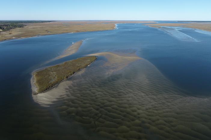 The Intracoastal Waterway, a 3,000-mile inland waterway stretching from Massachusetts to Texas, is seen along Georgia's coast.