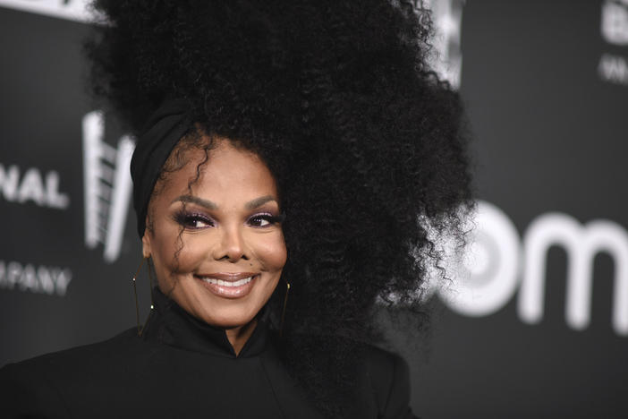 Janet Jackson poses in the press room during the Rock & Roll Hall of Fame Induction Ceremony on Nov. 5, 2022, at the Microsoft Theater in Los Angeles. The Atlanta Hawks are still alive in the playoffs and that will force fans planning to attend Jackson's concert in the city this week to wait a day to see the music star. The Hawks' win over the Boston Celtics on Tuesday night, April 25, 2023, means that State Farm Arena is double-booked for Thursday night, April 27.