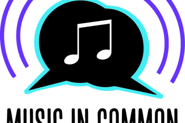 Music notes in an amplified graphic