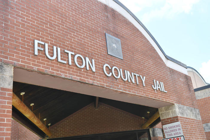 Fulton County Jail sign is pictured here