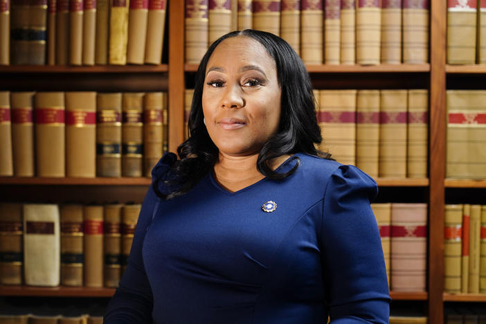 Fulton County District Attorney Fani Willis poses for a portrait, Wednesday, April 19, 2023, in Atlanta.