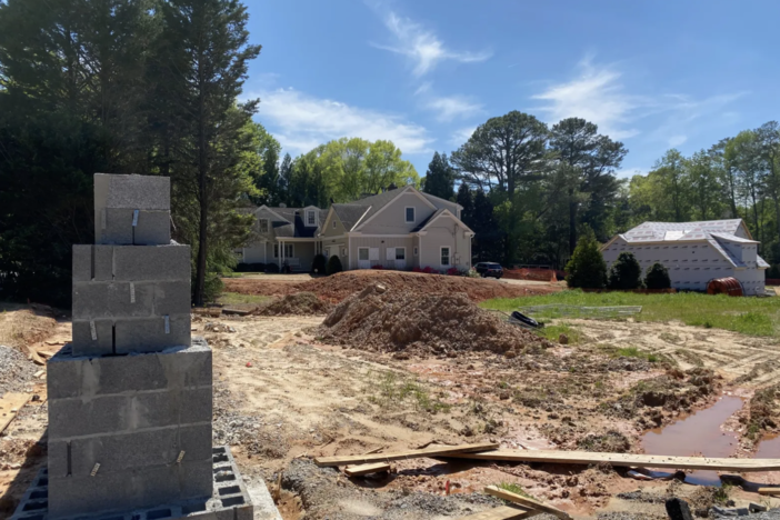 Construction is ongoing on a 13-home “empty nester” community on Roberts Drive in Dunwoody.