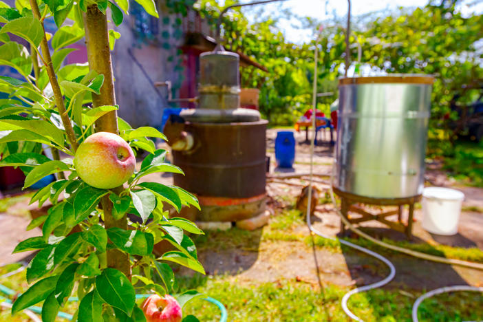 An Apple Brandy still 