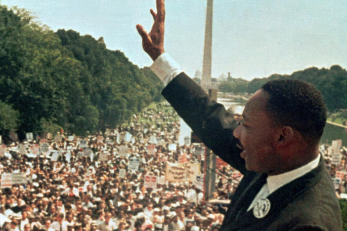 Martin Luther King Jr. acknowledges the crowd at the Lincoln Memorial for his "I Have a Dream" speech during the March on Washington on Aug. 28, 1963. As the country awaits a Supreme Court decision on whether one of those laws, the Voting Rights Act, will be reinforced or further eroded, a small, vanishing group who lived at the epicenter of the struggle for voting rights six decades ago is reflecting on the times and their struggles, and why it was worth it.