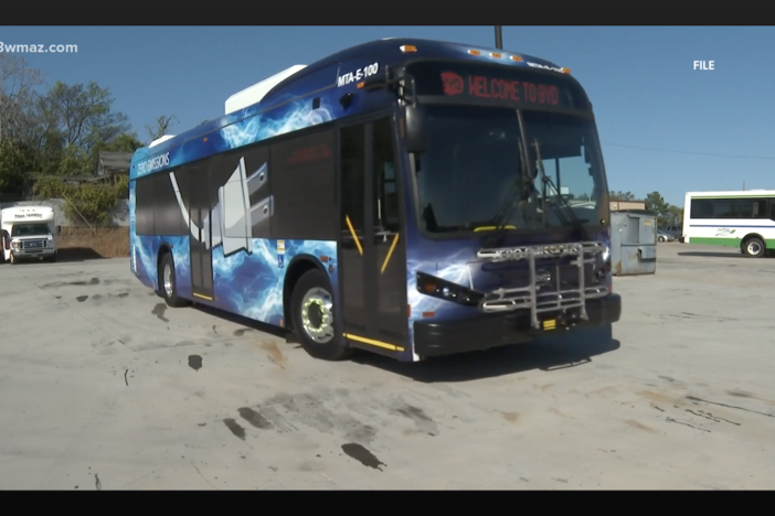 A Macon Transit Authority electric bus 