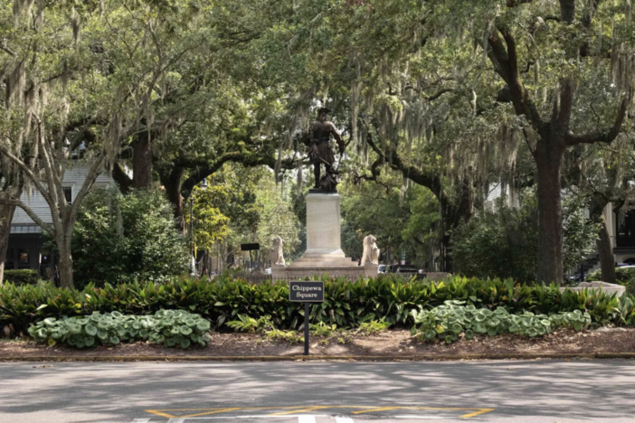 The location “the bench” in Forrest Gump looks much different now than in 1993, when the movie was filmed. Credit: Justin Taylor/The Current