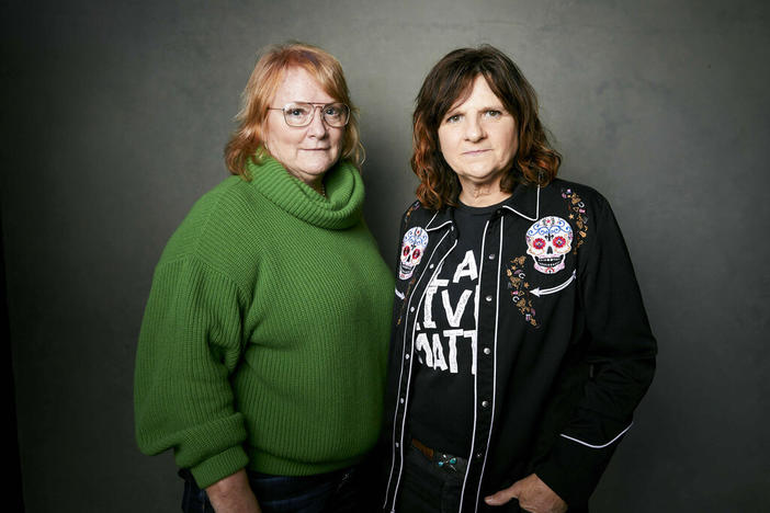 Emily Saliers, left, and Amy Ray of Indigo Girls pose for a portrait to promote the film "It's Only Life After All" at the Latinx House during the Sundance Film Festival on Friday, Jan. 20, 2023, in Park City, Utah. 