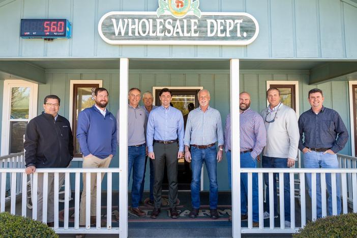 Sen. Jon Ossoff with Georgia onion growers.