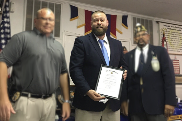 James T. Cassada (center), a former Glynn County Police drug investigator, was allowed to end his probation six years early, after he pleaded guilty in 2019 to having sexual relationships with informants.