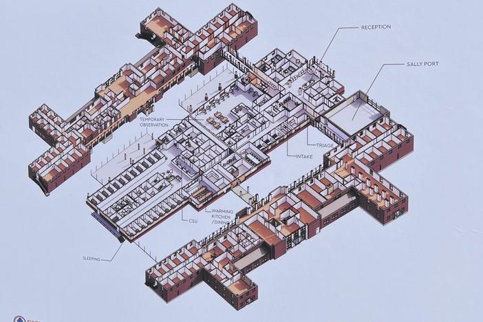 Rendering of the new Fulton County behavioral health crisis center, which will be built on the campus of Oak Hill Child, Family and Adolescent Center in southwest Atlanta.