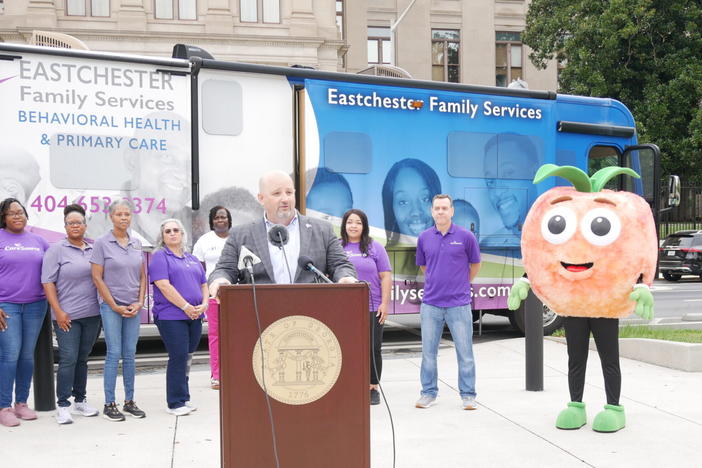 Jason Bearden, president of CareSource Georgia, talks about how the care management organization is using a mobile clinic to reach people at risk of losing their Medicaid coverage during the unwinding.