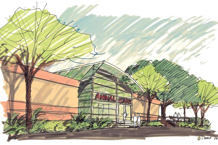 A rendering of the new Rollins Animal Health Center at Zoo Atlanta.
