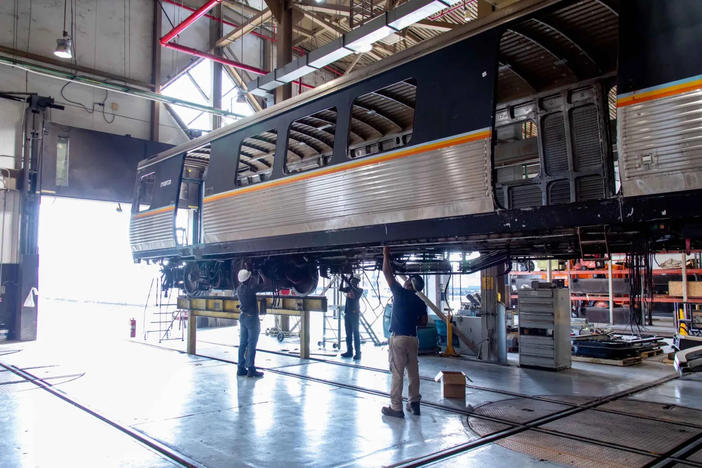 Two old MARTA railcars have been stripped and cleaned to be used as reefs for marine life off the Georgia coast. 