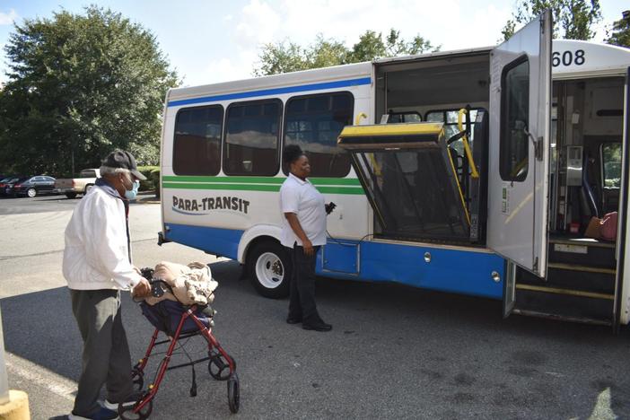Robert Lee Cohen, 87, takes the MTA paratransit bus to a dialysis center in east Macon three times weekly. Cohen moved to Macon from Buffalo, New York, in 2021. “Here you got to have a car to get around,” Cohen said. The new technology will call Cohen before the MTA bus arrives so he doesn’t have to wait in the elements. “It would make things easier,” Cohen said of the bus tracking system.