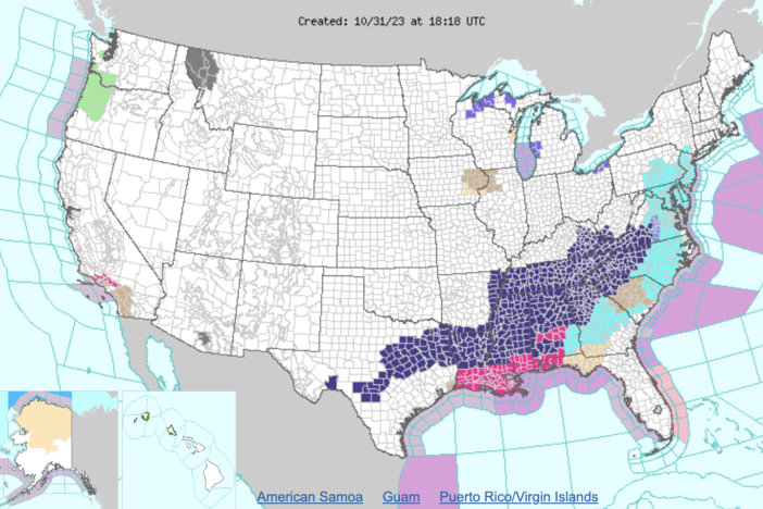 National Weather Service map 