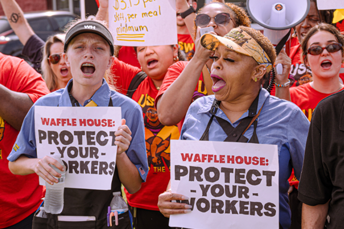 Waffle House workers in South Carolina walked out of work on strike July 8, 2023. Now Georgia waffle house employees are also demanding better working conditions.