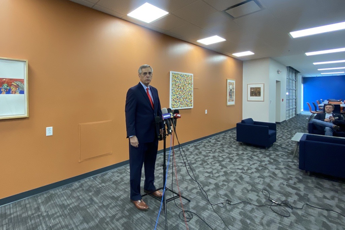Georgia Secretary of State Brad Raffensperger said his office is prioritizing safety for elections workers amid threats.
