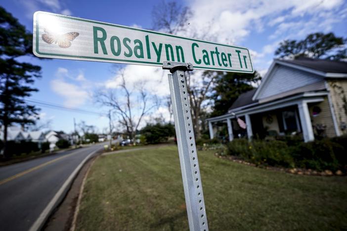 The original home of Rosalynn Carter is seen, Monday, Nov. 20, 2023, in Plains, Ga.