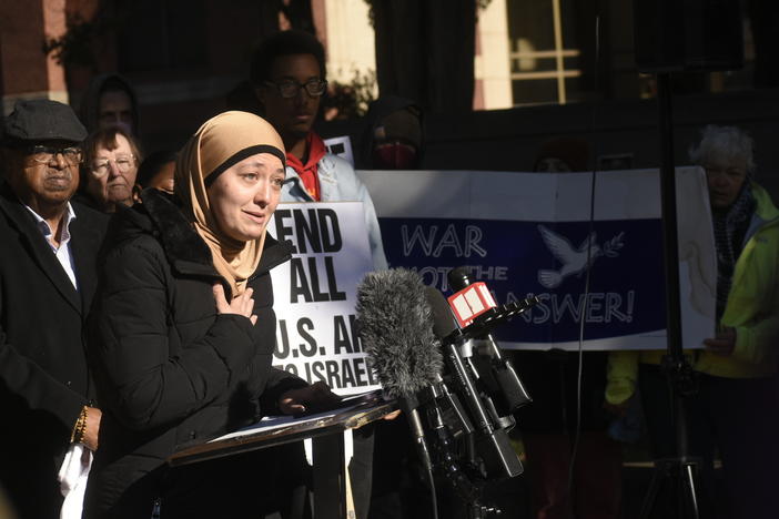  Rep. Ruwa Romman calls for a ceasefire in Gaza. Ross Williams/Georgia Recorder