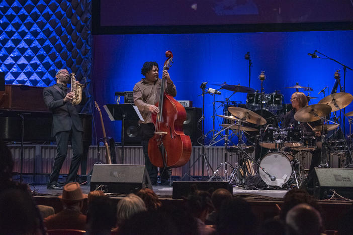 10.	(l to r) Kenny Garrett, James Genus, Terri Lyne Carrington Perform 