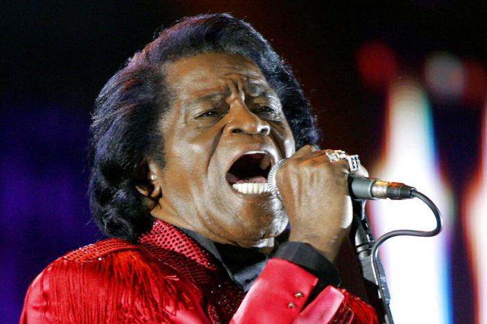 In this July 6, 2005 file photo, James Brown performs on stage during the Live 8 concert at Murrayfield Stadium in Edinburgh, Scotland. The family of entertainer James Brown has reached a settlement ending a 15-year battle over late singer’s estate. David Black, an attorney representing Brown’s estate, confirmed to The Associated Press on Friday, July 23, 2021 that the agreement was reached July 9.