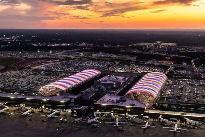 Hartsfield-Jackson Atlanta International Airport as seen from above. in an  undated photo.