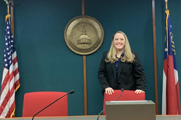 Gwinnett County Police Officer Ashley Wilson is advocating for legislation that would help first responders get treatment for PTSD.